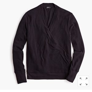 Black faux wrap sweater